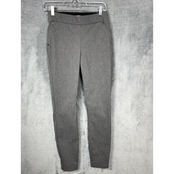 Maurices Pants Womens XS Gray Stretchy Pull On Ponte Elastic Waist Skinny Leg - Picture 2 of 16